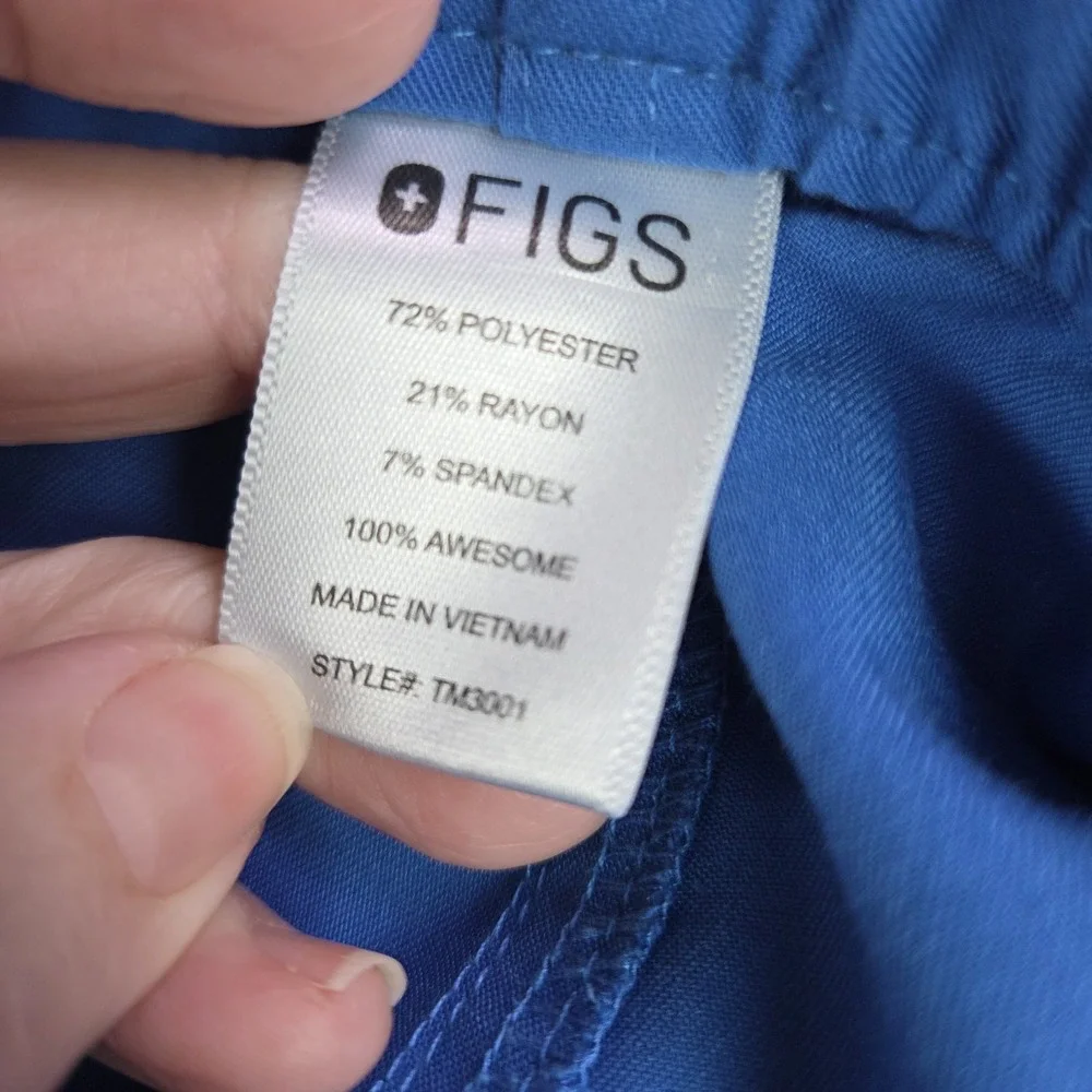 Figs Cairo‎ Men's Scrub Pants Cargo Size XS Blue Medical Dental Tech